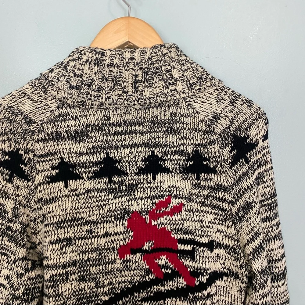 Lauren Ralph‎ Lauren Knit Zip Up Sweater Skier Size Petite Large PL
